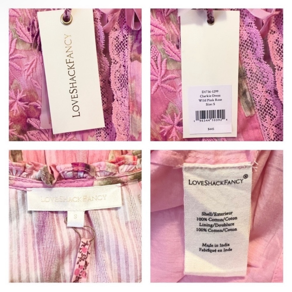 LoveShackFancy Pink Floral Mini Dress - Picture 15 of 16